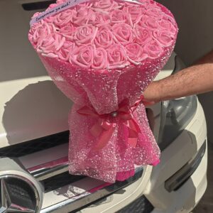 51 БРОКАТЕНИ РОЗОВИ ВЕЧНИ РОЗИ
